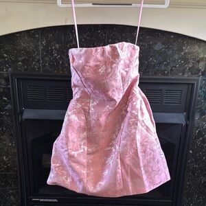 Elegant Pink Strapless Dress